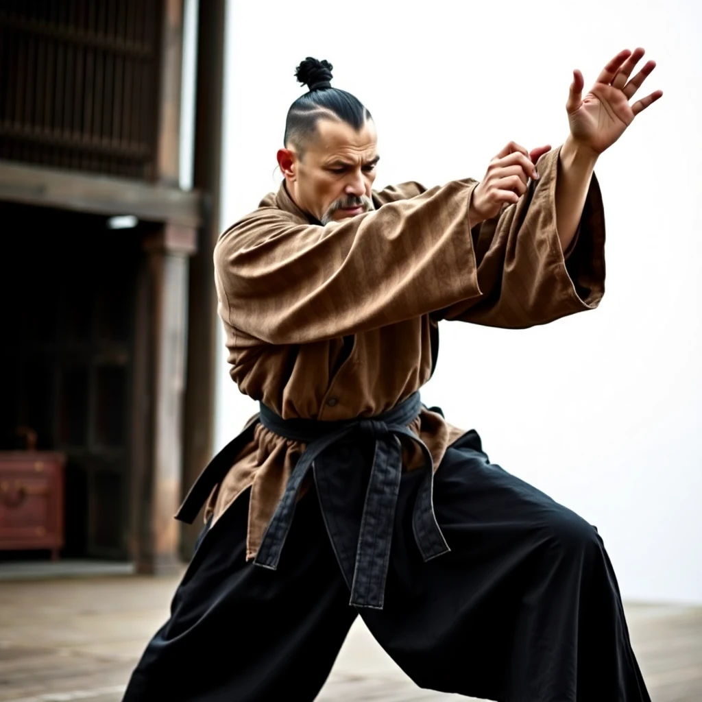 Alex demonstrating a Sambo technique